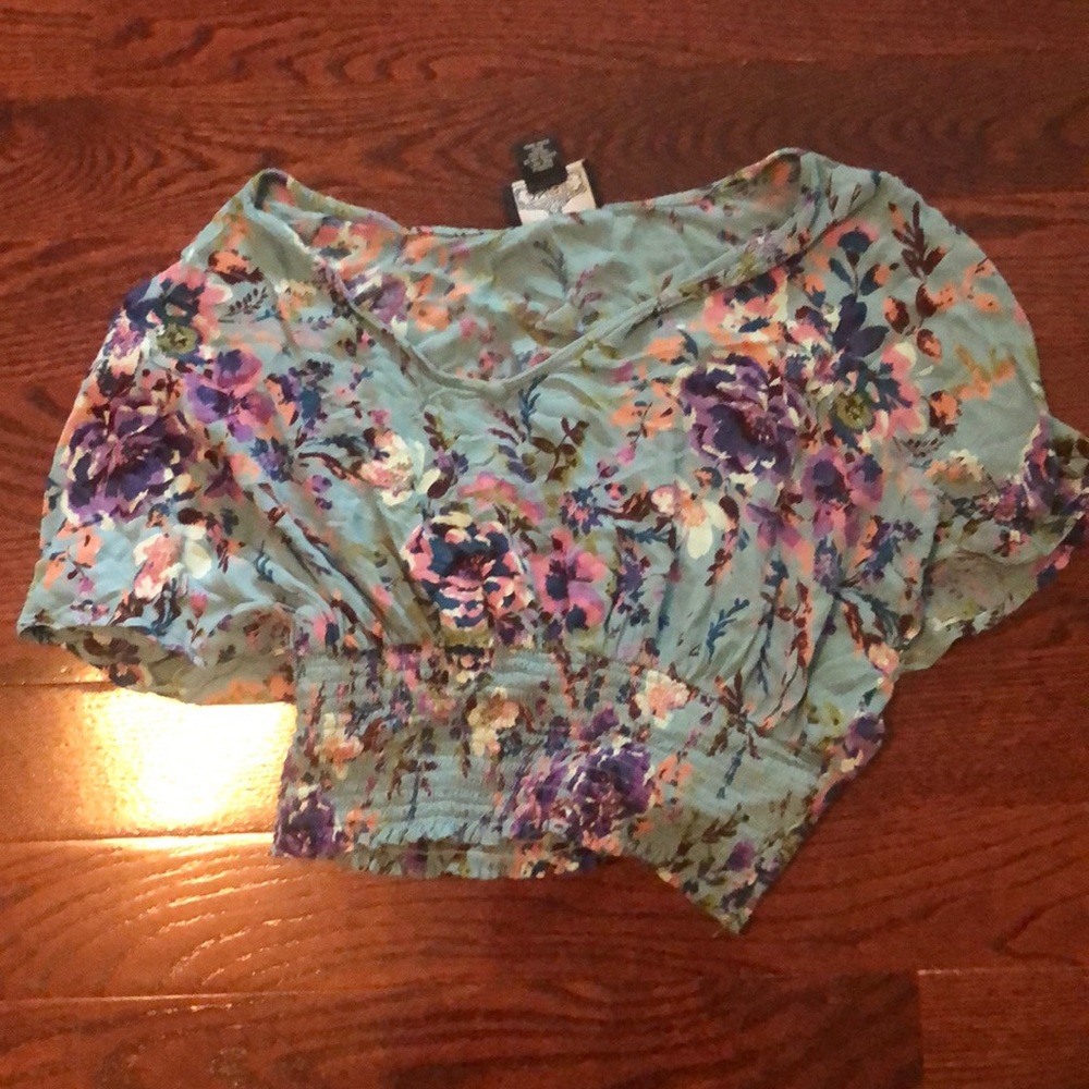 Francesca’s floral shirt